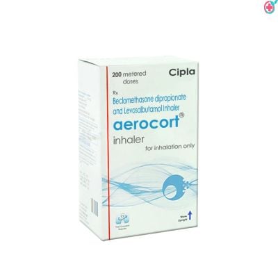 Aerocort Inhaler (Levosalbutamol 50mcg + Beclometasone 50mcg)