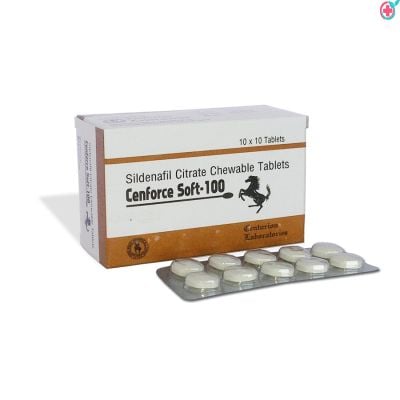 Cenforce 100mg Soft Chewable Tablet (Sildenafil Citrate)