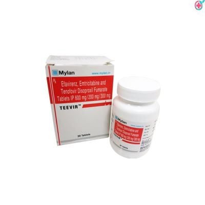 Teevir Tablet (Emtricitabine (200mg) + Tenofovir disoproxil fumarate (300mg) + Efavirenz (600mg))