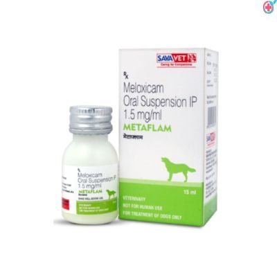 Metaflam Oral Suspension (Meloxicam) | Metacam Alternative | Used to Relieve Pain, Inflammation, and Fever in Dogs, Cats, Cattle, and Buffaloes