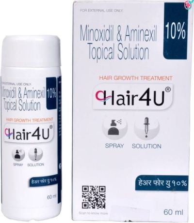 New Hair4U Solution (Minoxidil) to Promote Hair Growth & Reduce Hair Loss