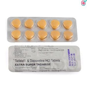 Extra Super Tadarise Tablet (Tadalafil (40mg) + Dapoxetine (60mg))