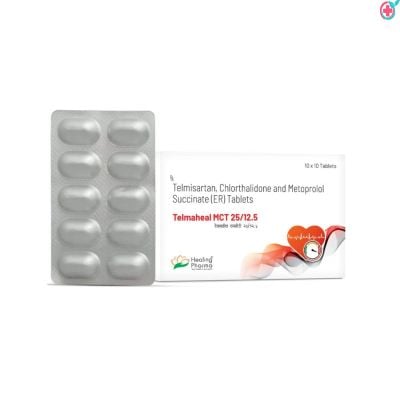 Telmaheal MCT Tablet (Telmisartan + Chlorthalidone + Metoprolol)