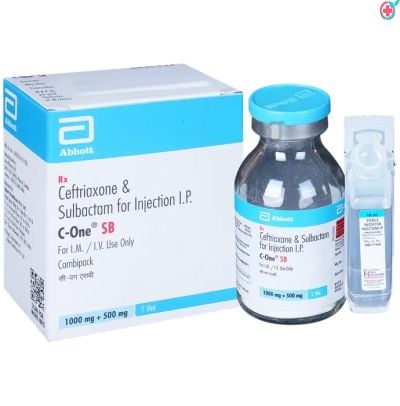 C One SB 1000mg/500mg Injection (Ceftriaxone + Sulbactam)
