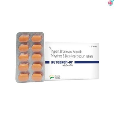 Rutobrom DP Tablets (Trypsin + Rutoside + Bromelain + Diclofenac Sodium)