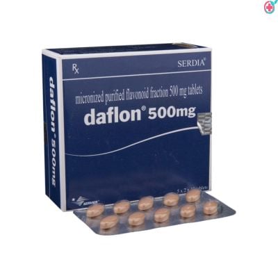 Daflon Tablet (Diosmin and Hesperidin) Used to Treat Varicose Veins, Hemorrhoids (Piles), and Lymphedema