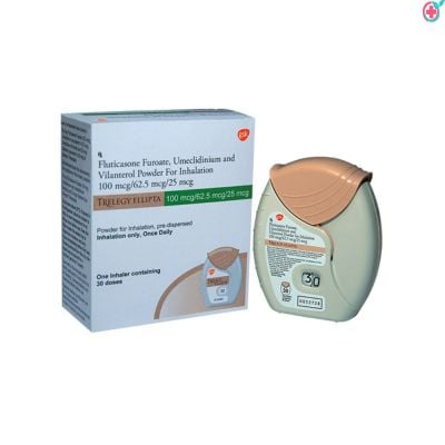 Trelegy Ellipta Powder For Inhalation (Fluticasone Furoate + Umeclidinium + Vilanterol)