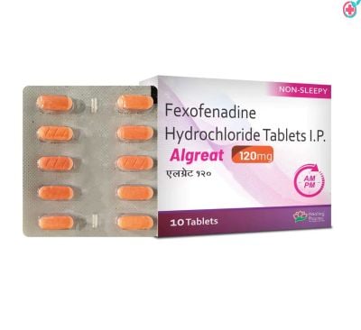 Algreat Tablet (fexofenadine hydrochloride) Used to Treat Allergic Symptoms (sneezing, runny nose, itchy/watery eyes)