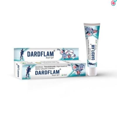 Dardflam 20gm Super Gel (Diclofenac + Thiocolchicoside + Virgin Linseed oil + Methyl Salisylate + Menthol)
