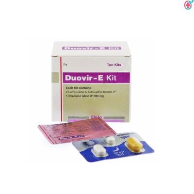 Duovir-E Kit (Lamivudine (150mg) + Zidovudine (300mg) + Efavirenz (600mg))