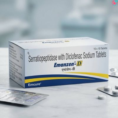 Emanzen-D Tablet (Diclofenac 50 Mg + Serratiopeptidase 10 Mg)