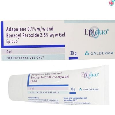 Epiduo Gel (Adapalene (0.1% w/w) + Benzoyl Peroxide (2.5% w/w)) 30gm 