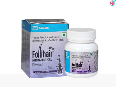 Follihair Tablets (Vitamins, Minerals, Amino Acids with Isoflavones and Grape Seed Extract Tablets)