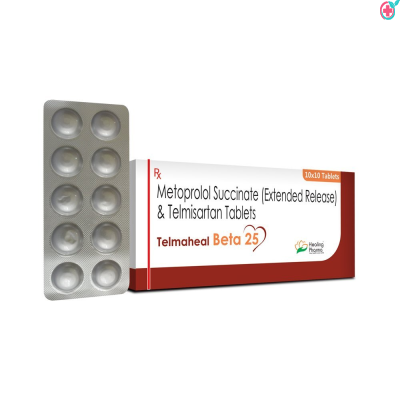 Telmaheal Beta 25 (Telmisartan 40mg + Metoprolol 25mg)