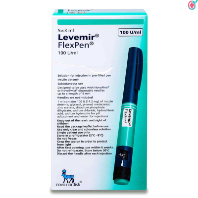 Levemir 100IU/ml Flexpen (Insulin detemir 100IU)