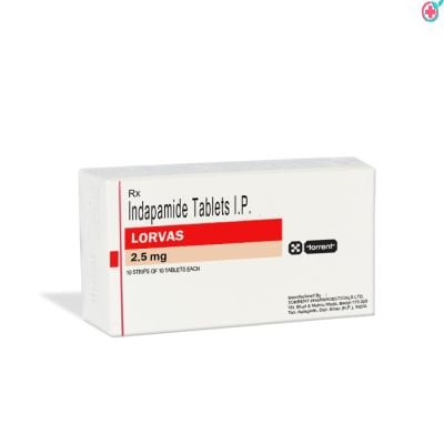Lorvas 2.5mg Tablet (Indapamide 2.5mg)