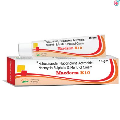 Macderm K 10 Cream (Ketoconazole + Fluocinolone + Neomycin + Menthol)
