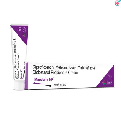 Macderm NF 15gm Cream (Clobetasol + Neomycin Sulphate + Miconazole Nitrate)