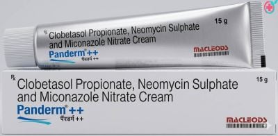 Panderm ++ Cream (Clobetasol + Miconazole + Neomycin) | Used to Treat Fungal Skin Infections with Bacterial Infection and Inflammation