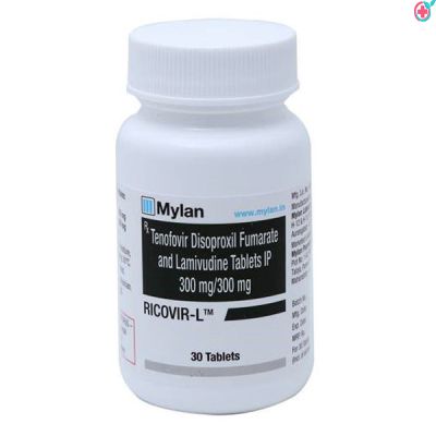 Ricovir L Tablet (Lamivudine (300mg) + Tenofovir disoproxil fumarate (300mg))