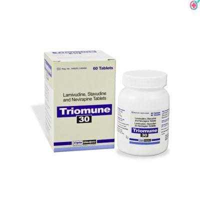 Triomune 30mg Tablet Lamivudine (150mg) + Stavudine (30mg) + Nevirapine (200mg))