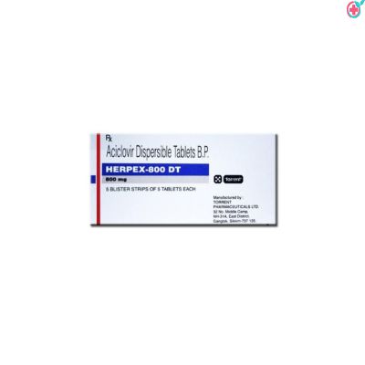 Herpex Tablet (Acyclovir) Used to Treat Viral Infections (Cold Sores, Genital Herpes, and Shingles)