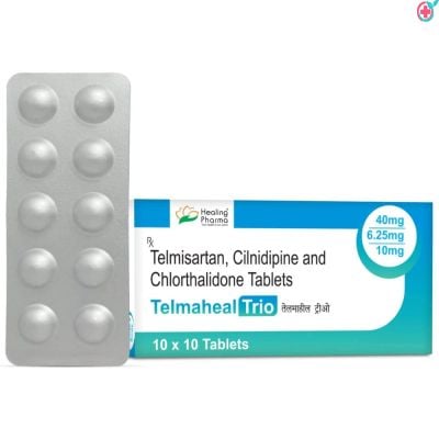Telmaheal Trio Tablet(Telmisartan + Cilnidipine + Chlorthalidone )