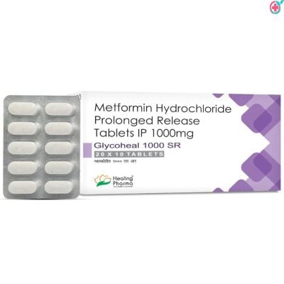 Glycoheal 1000 SR Tablet (Metformin Hydrochloride+prolonged Release+Glimepiride )