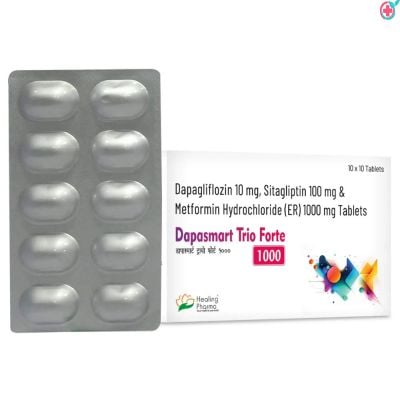 Dapasmart Trio Forte Tablet (Dapagliflozin+Sitagliptin+Metformin Hydrochloride)