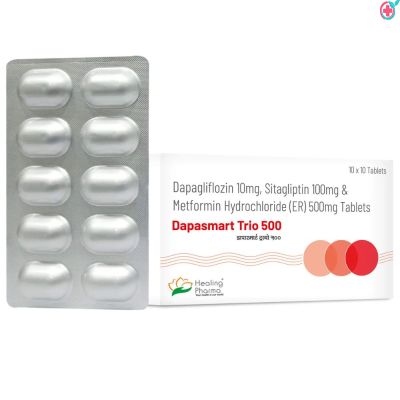 Dapasmart Trio Tablet ( Dapagliflozin+Sitagliptin +Metformin Hydrochloride)