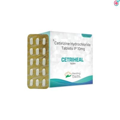 Cetriheal Tablet (Cetirizine Hydrochloride) | Used for Allergy Relief, Sneezing, Runny Nose, and Itching