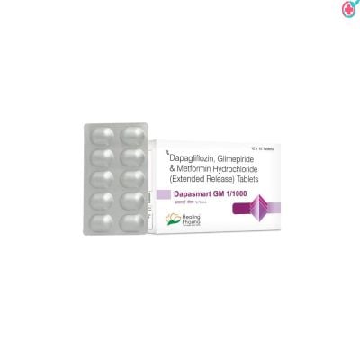 Dapasmart GM Tablets (Dapagliflozin+ Glimepiride+ Metformin)
