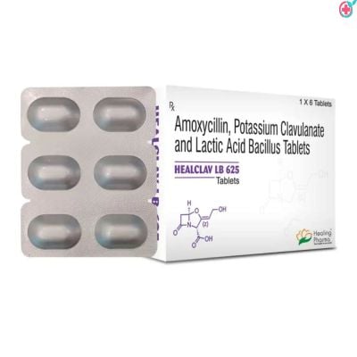 Healclav LB 625 (Amoxycillin + Clavulanic Acid + Lactobacillus)