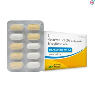 Healmaryl MV Tablet (GlimepirideC + Metformin + Voglibose)