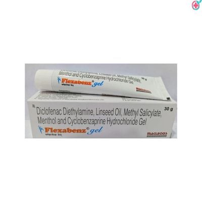 Flexabenz Gel (Cyclobenzaprine+ Diclofenac diethylamine + Methyl Salicylate + Menthol + Linseed Oil)