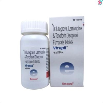 Viropil Tablet (Dolutegravir (50mg) + Lamivudine (300mg) + Tenofovir disoproxil fumarate (300mg))