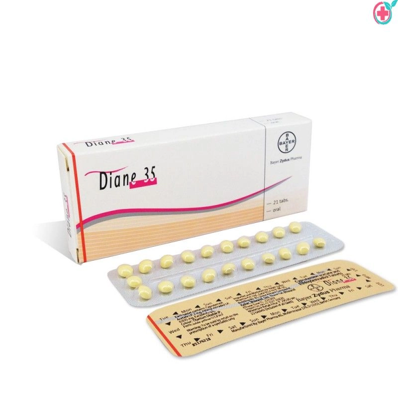 Diane 35 Tablets Combination of Cyproterone Acetate and Ethinyl Estradiol Used as Contraception and to Treat Acne, Hirsutism, & PCOS