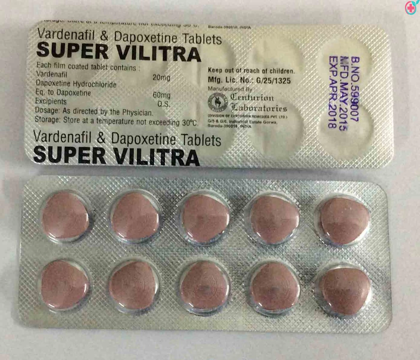 Super Vilitra Tablet (Vardenafil + Dapoxetine) Used to Treat Erectile Dysfunction (ED) & Premature Ejaculation (PE) in Adult Men Super Vilitra Tablet (Vardenafil + Dapoxetine) Used to Treat Erectile Dysfunction (ED) & Premature Ejaculation (PE) in Adult Men
