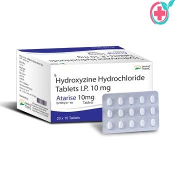 Atarise 10mg, 25mg Tablets (Hydroxyzine) Used to Reduce Anxiety, Tension, Skin Allergies, and Sedation