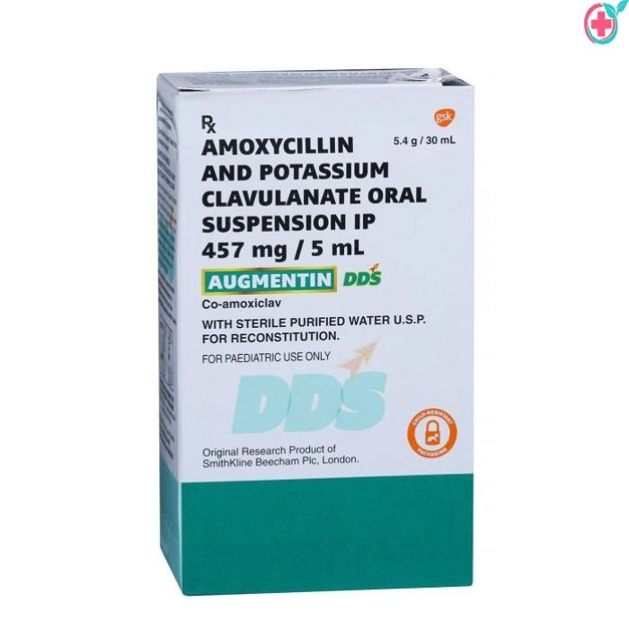 Augmentin DDS Suspension Syrup(Amoxicillin + Clavulanic Acid) Used to Treat Bacterial Infections in Various Parts of The Body in Children