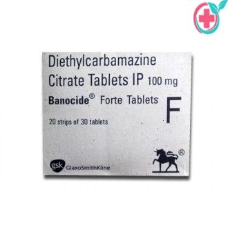 Banocide Forte Tablet (Diethylcarbamazine) Used to Treat Parasitic Worm Infection