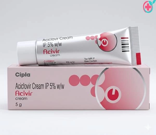 Acivir Cream (Acyclovir Cream) | For Treating Herpes Simplex Virus Infections Like Cold Sores, and, Genital Herpes