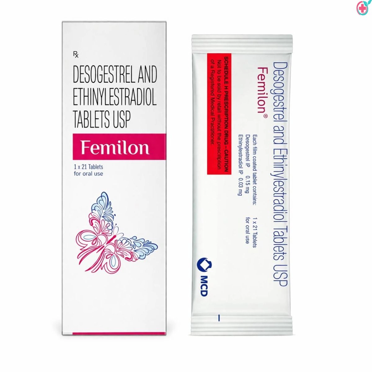 Femilon Tablet Combination of Ethinyl Estradiol + Desogestrel Female Hormones - Birth Control Pill Prevents Pregnancy