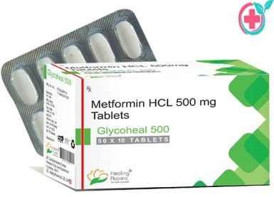 Glycoheal Tablet (Generic Metformin) | Glucophage | Used to Treat Type 2 Diabetes Mellitus & Control High Blood Sugar Levels